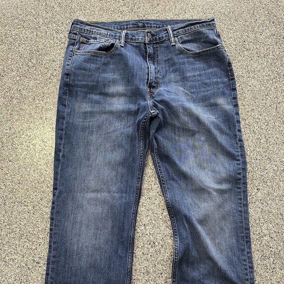 Levis 514 Jeans Mens 36x34 Straight Leg Stretch Denim Medium Wash - Picture 2 of 10